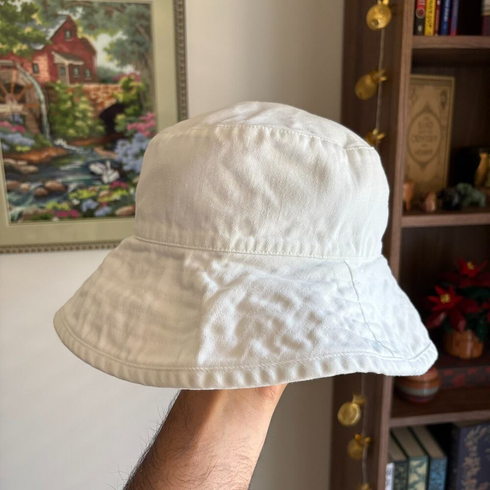 Vintage 1980s Bucket Hat White Boonie Men's OSFA